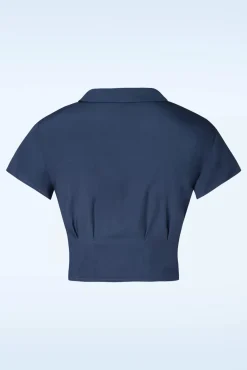 Summer Ahoy Blouse In Marineblauw