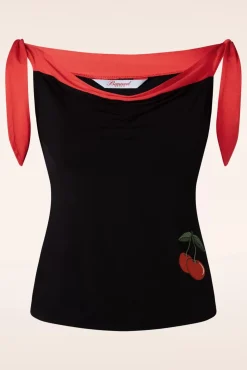 Sweet Summer Top In Zwart En Rood