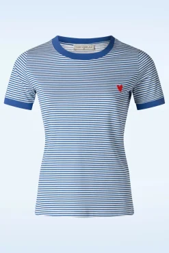The Broader Horizon T-Shirt In Blauw En Wit