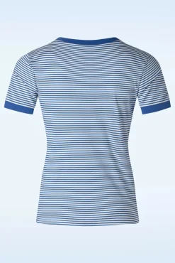 The Broader Horizon T-Shirt In Blauw En Wit