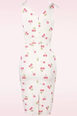 The Harper Penciljurk Met Kersenprint In Wit
