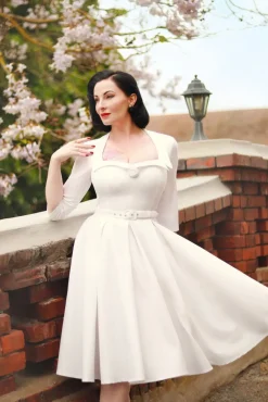 The Jayne Swing Jurk In Gebroken Wit