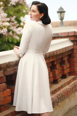 The Jayne Swing Jurk In Gebroken Wit