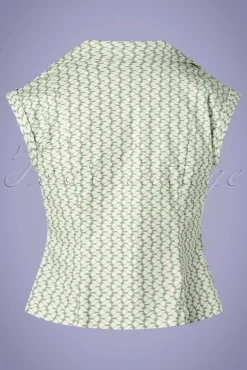 Tina Tile Blouse In Mintgroen