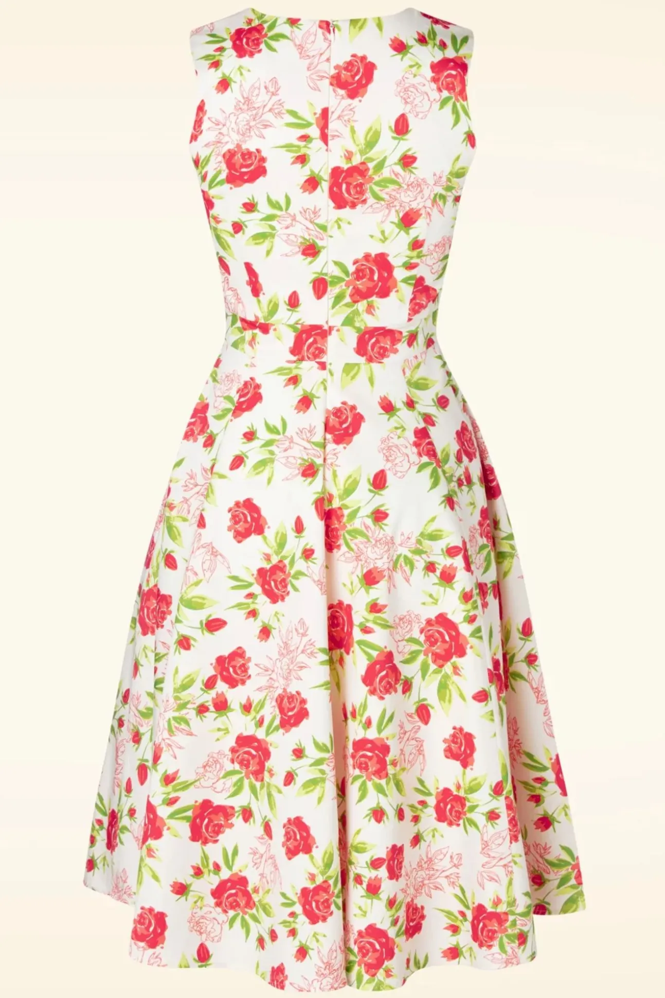 Topvintage Exclusive ~ Eliane Rose Swing Jurk In Wit