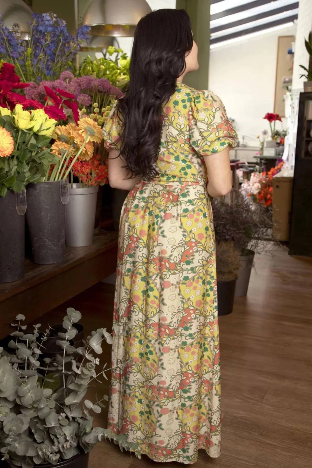 Topvintage Exclusive ~ Phoebe Maxi Jurk In Multi