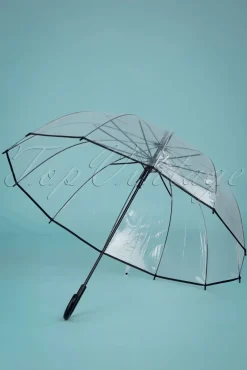 Transparante Koepelparaplu In Zwart