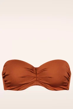 Treasure Padded Bikini Top In Cederhout Bruin