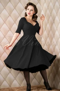 Trixie Doll Swing Jurk In Zwart