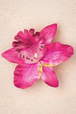 Tropical Vibes Haarbloemclip In Roze