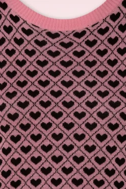 Trui Met Hartpatroon In Roze