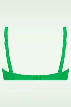 Twisted Bikinitop In Bright Green Relief