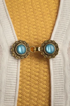 Vestclips In Goud En Fjordblauw