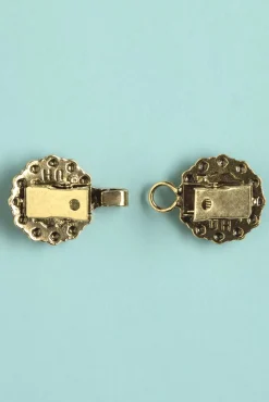 Vestclips In Goud En Fjordblauw