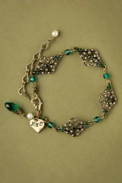 Victoriaanse Filigraanarmband In Smaragd