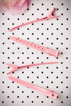 Vintage Haarstyling: Hollywood Duckbill Clipettes In Roze