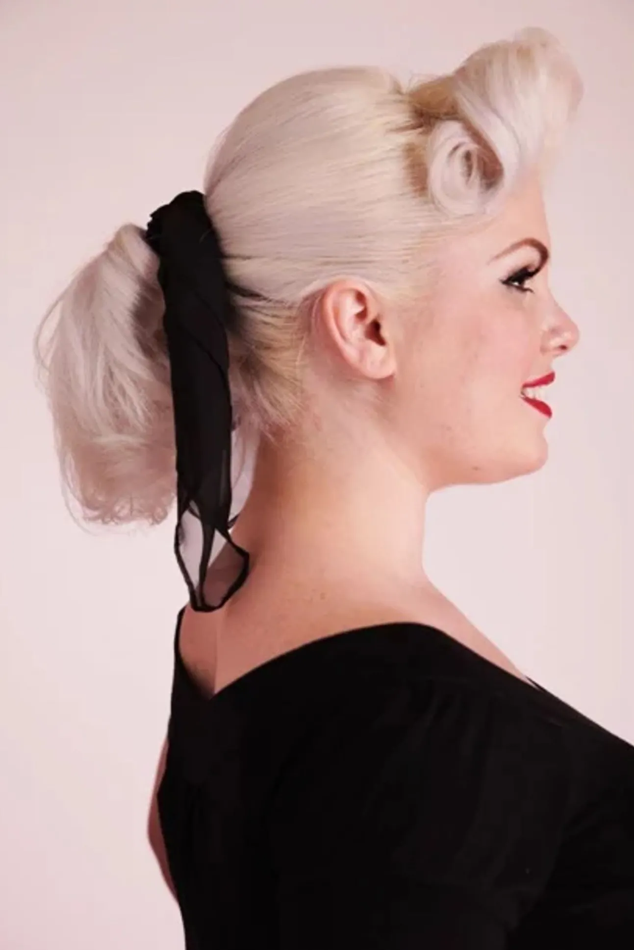 Vintage Retro Haarsjaal In Zwart