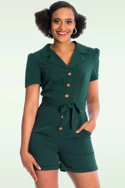 Viola Playsuit In Donker Groen