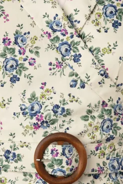 Wild Flower Swing Jurk In Gebroken Wit