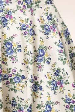 Wild Flower Swing Rok In Creme