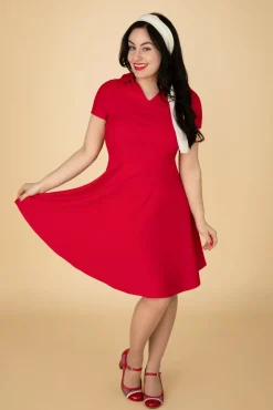 Wonder Fit And Flare Swing Jurk In Rood